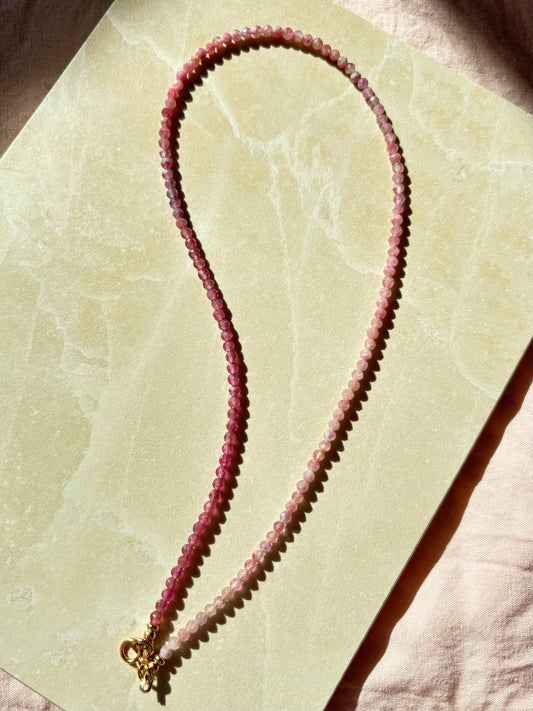 16.5" Pink Tourmaline Necklace