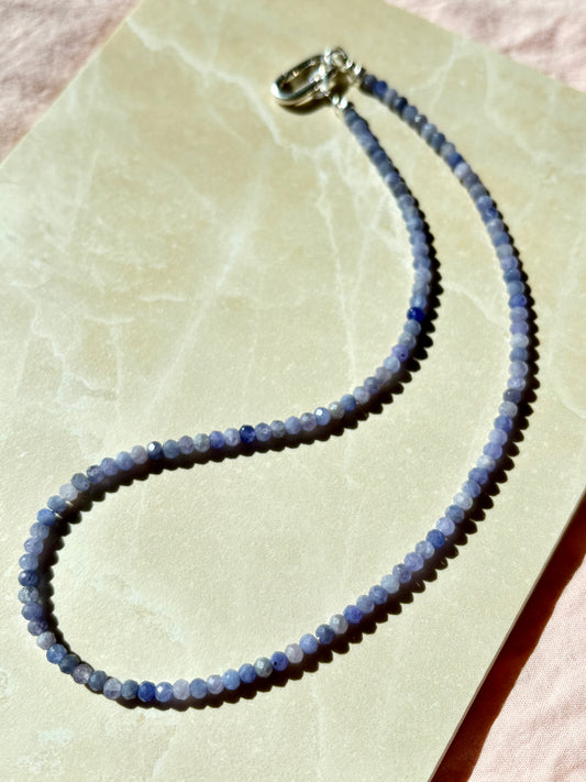 16.5" Tanzanite Necklace with Lock Clasp