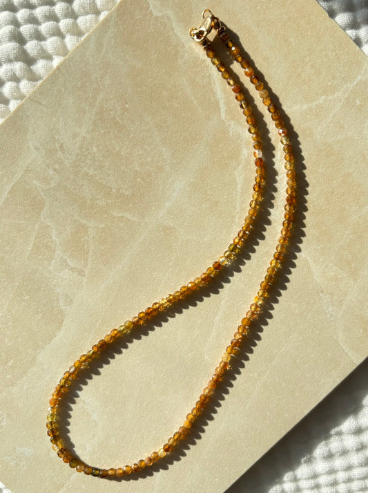 16.25" Yellow Tourmaline Necklace