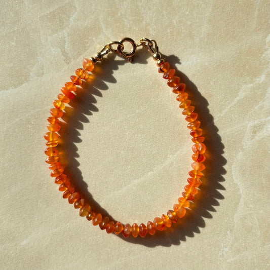 7.25" Carnelian Bracelet