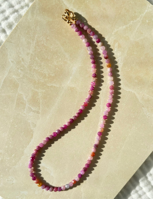 14" Ruby Necklace