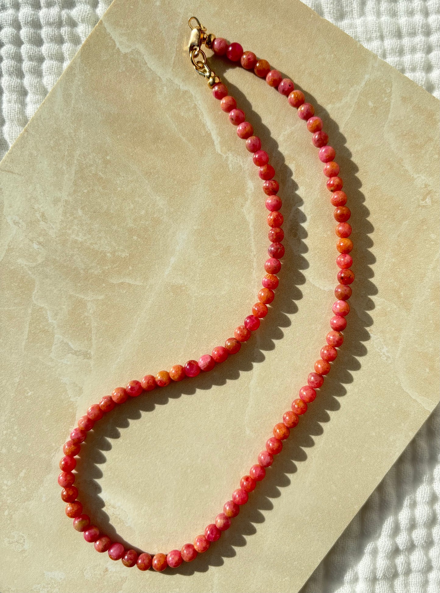 16.5" Rhodochrosite Necklace