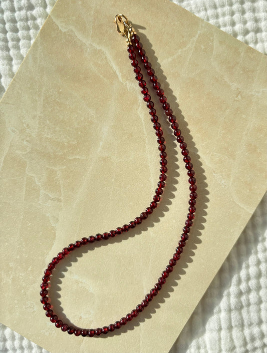 17" Garnet Necklace