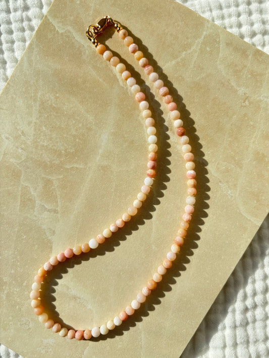 16.25" Pink Opal Necklace