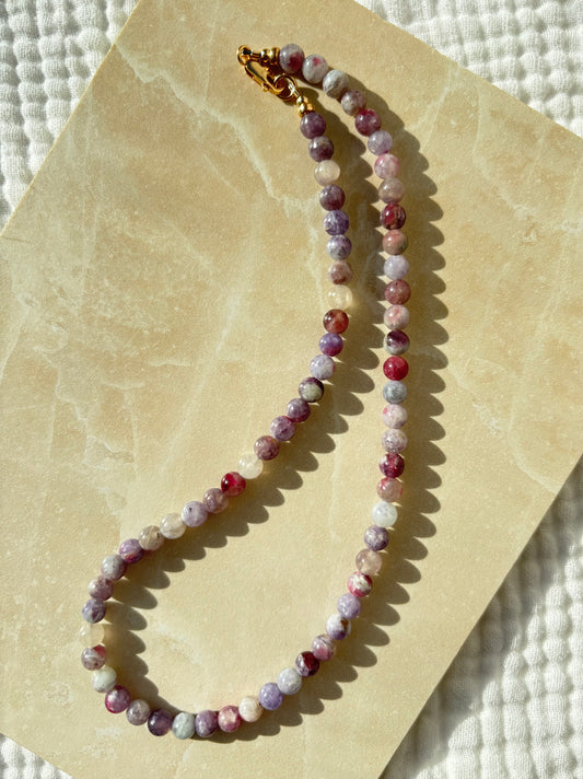 16.25" Pink Tourmaline Necklace